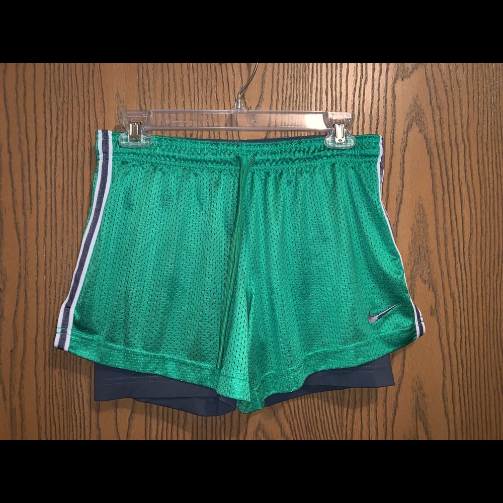 Green nike mesh shorts